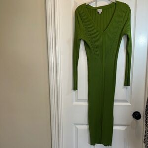 a new day Olive Long Sleeve Knit Dress